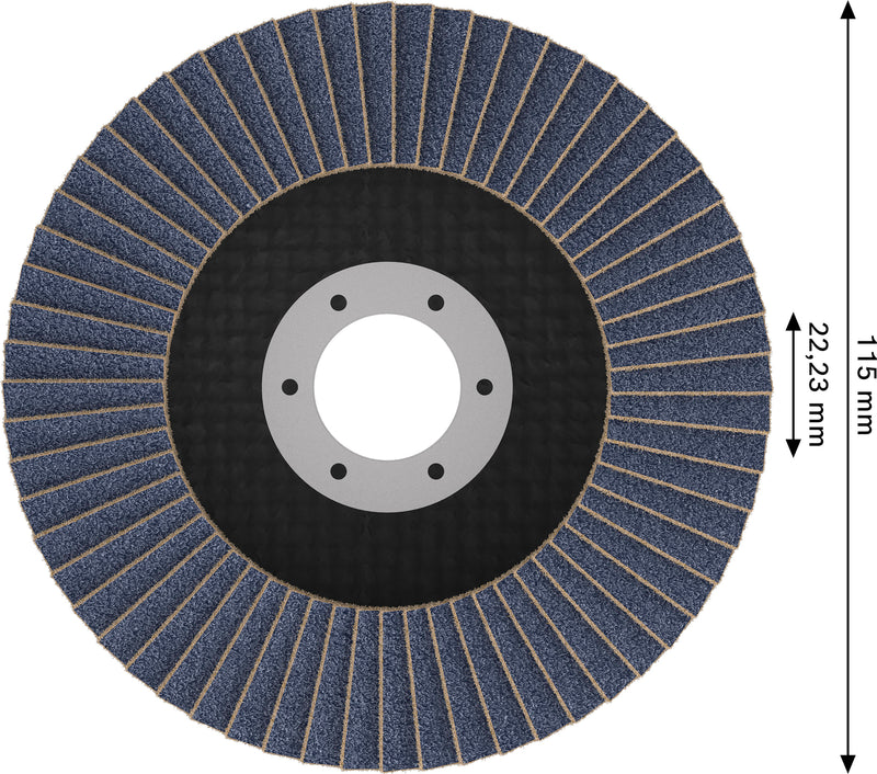 Discos de lamelas Bosch Accessories (Discos de lamelas X451, 115 x 22,23 mm, G40, T29, 60 unid)
