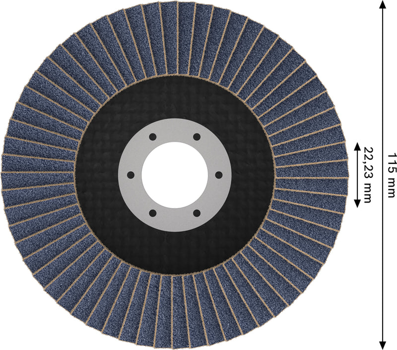 Discos de lamelas Bosch Accessories (Discos de lamelas X451, 115 x 22,23 mm, G40, T29, 15 unid)