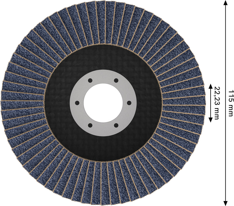 Discos de lamelas Bosch Accessories (Discos de lamelas X451, 115 x 22,23 mm, G60, T29, 15 unid)