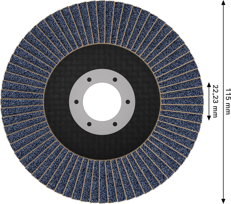 Discos de lamelas Bosch Accessories (Discos de lamelas X451, 115 x 22,23 mm, G80, T29, 60 unid)