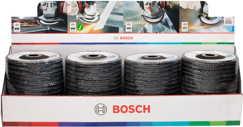 Bosch Accessories Flap Discs (X451 Flap Discs, 125 x 22.23 mm, G60, T29, 60 pcs)
