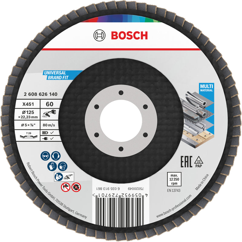 Discos de láminas Bosch Accessories (discos de láminas X451, 125 x 22,23 mm, G60, T29, 15 uds.)