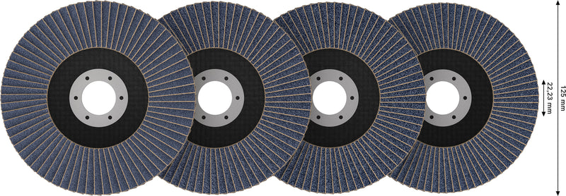 Discos de lamelas, conjunto Bosch Accessories (Conjunto de discos de lamelas X451, 125 x 22,23 mm, G40; 60; 80; 120, T29, 60 pcs)