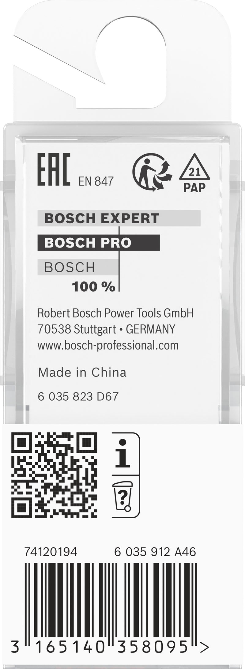 Bosch Alignment cutter with lower bearing for PRO router, Ø 12.7 x L 25.4, 8 mm shank