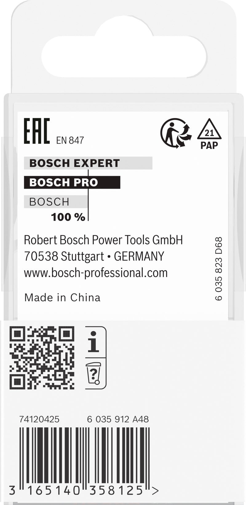 Bosch PRO router chamfering cutter, 25°, 8 mm shank