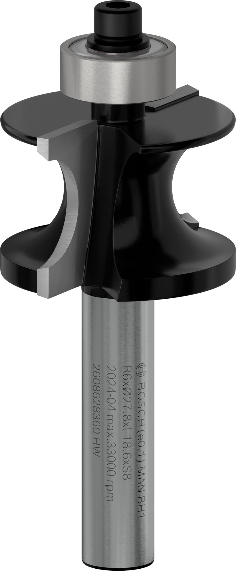 Bosch PRO Router Guide Rounding Bit, R 6, 8 mm Shank