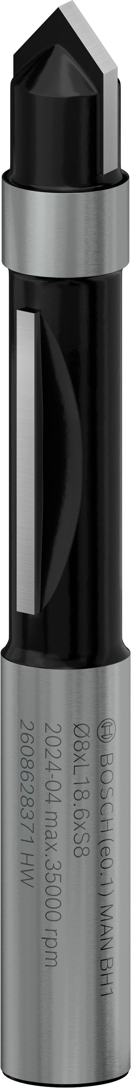 Bosch Router bit with pilot panel for PRO router, Ø 8 x L 18.6, 8 mm shank