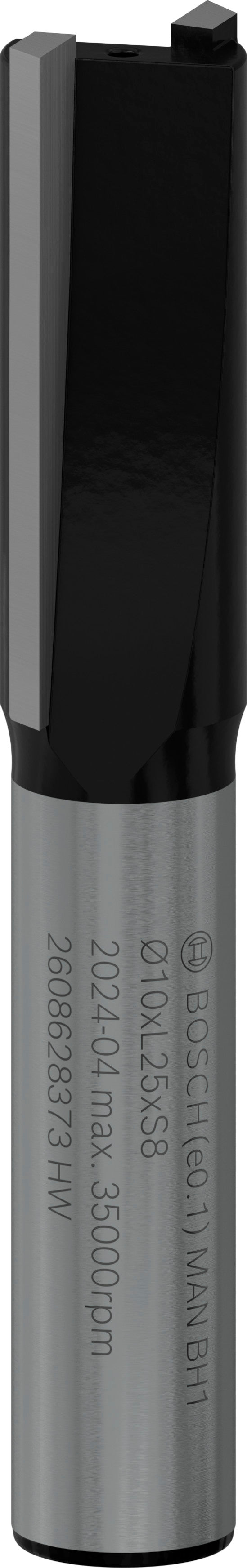 Bosch Right router for PRO router, two flutes, Ø 10 x L 25, 8 mm shank