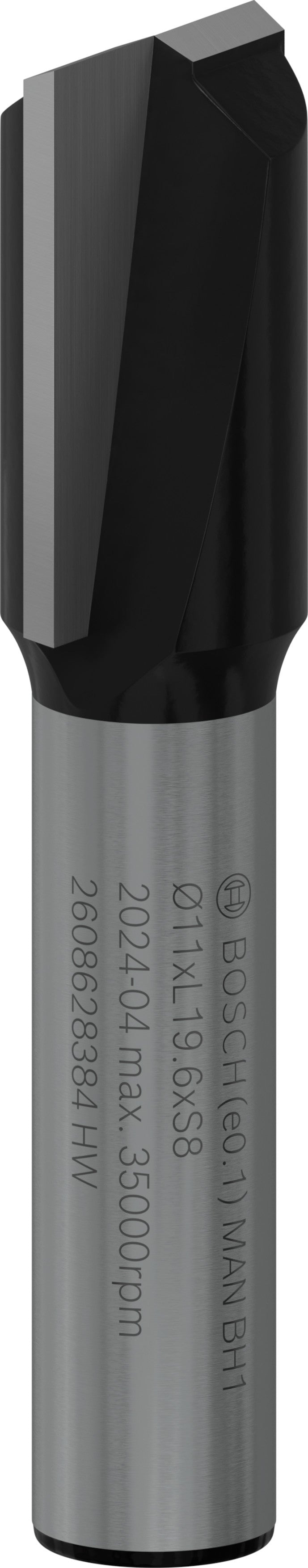 Broca de tupia reta Bosch PRO, duas ranhuras, Ø 11 x L 19,6, haste de 8 mm