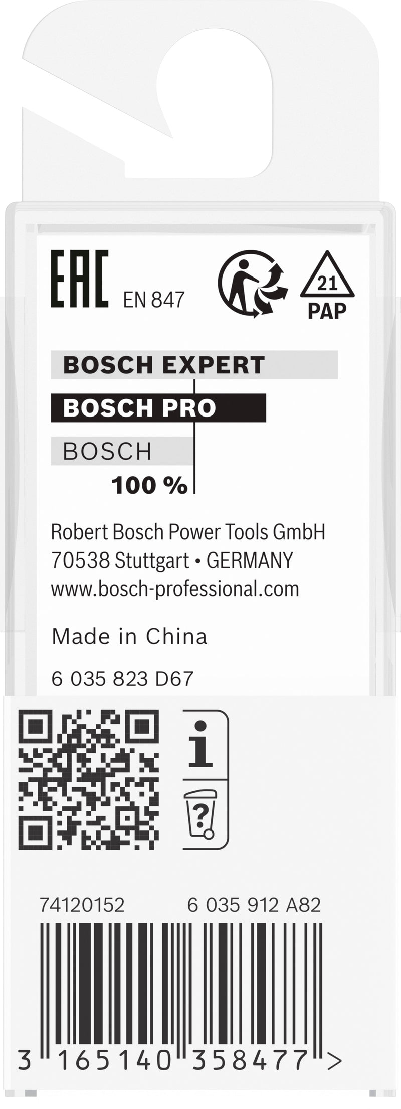 Broca reta Bosch PRO, duas ranhuras, Ø 13 x L 19,6, haste de 8 mm