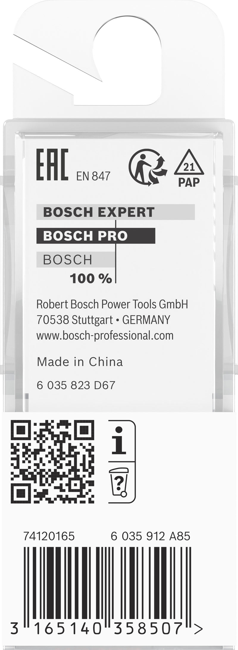 Fresa Bosch Right para fresa PRO, duas ranhuras, Ø 18 x L 24,6, haste de 8 mm