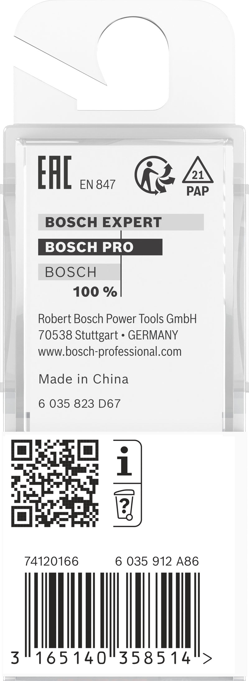 Bosch PRO Router Bit Straight, Two Flutes, Ø20