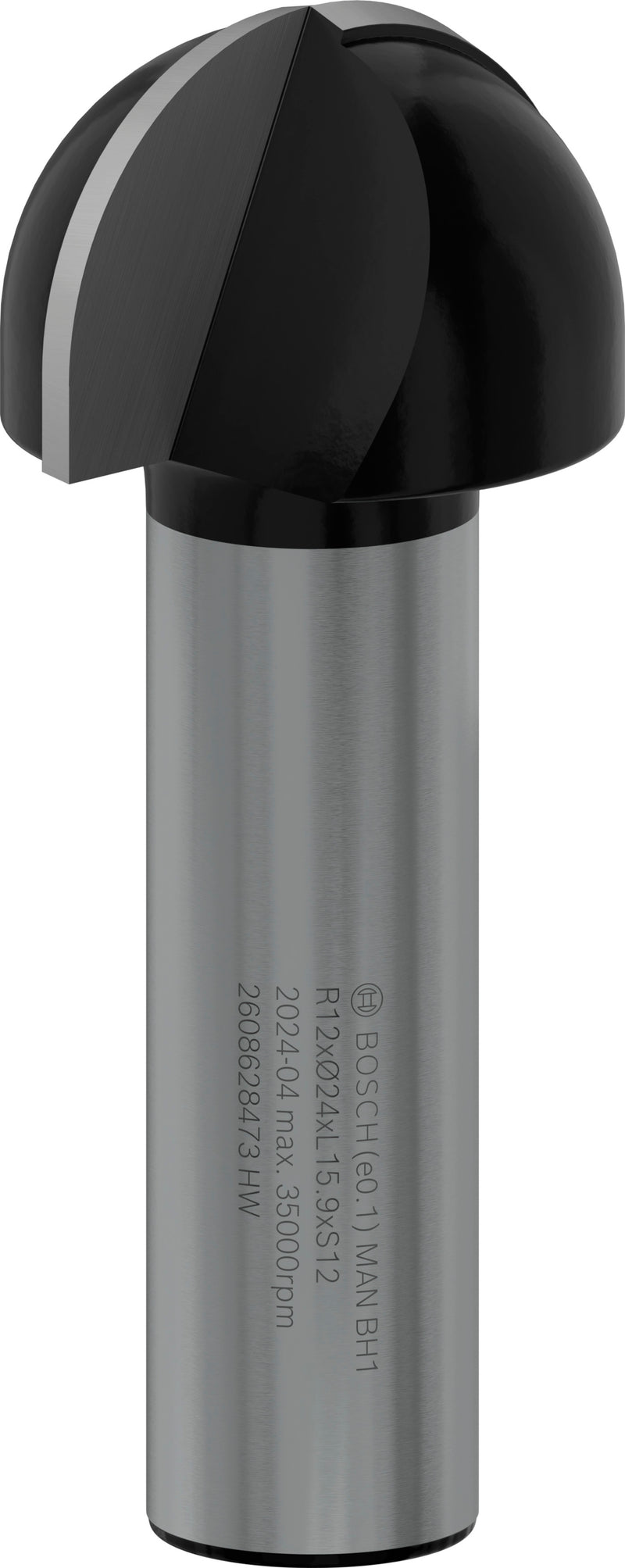 Bosch PRO round groove router bit, R 12, 12 mm shank