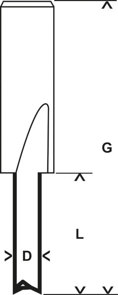 Bosch Solid carbide router bit 8x5x51
