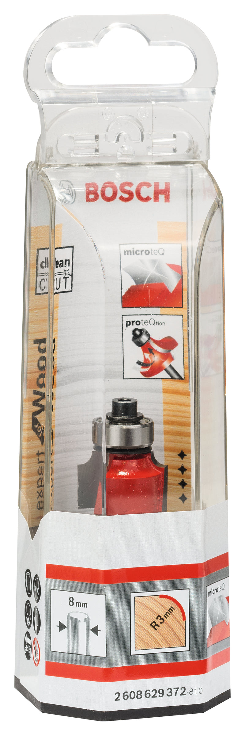 Broca redonda Bosch + pino guia 8x18,7x55