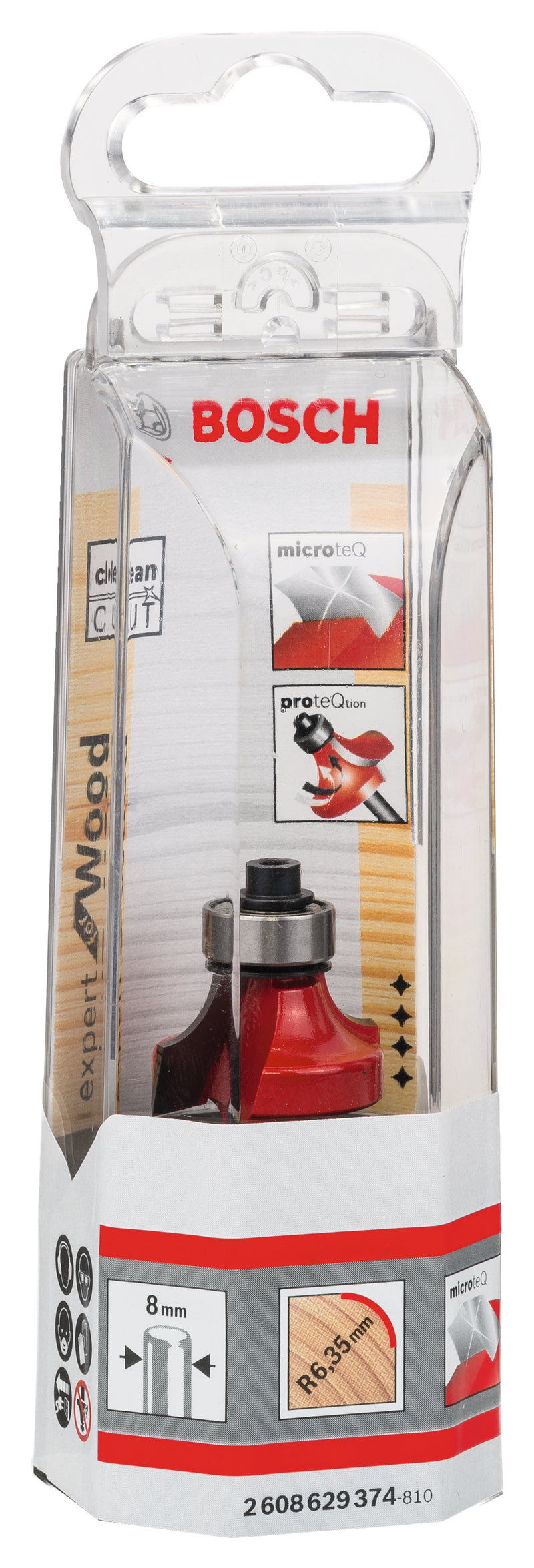 Broca Bosch Round.Over + Pasador guía 8x25,4x55