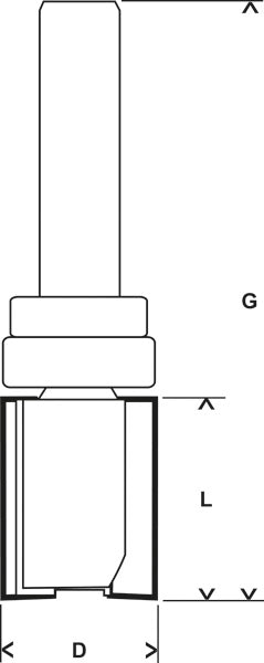 Bosch Flush trim bit 8x16x60