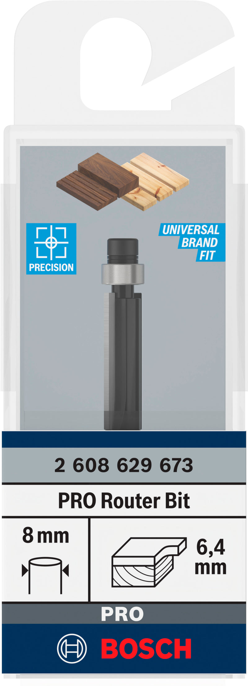 Bosch PRO Router Bit Flush Trim, Ø6.35xL20, Sh