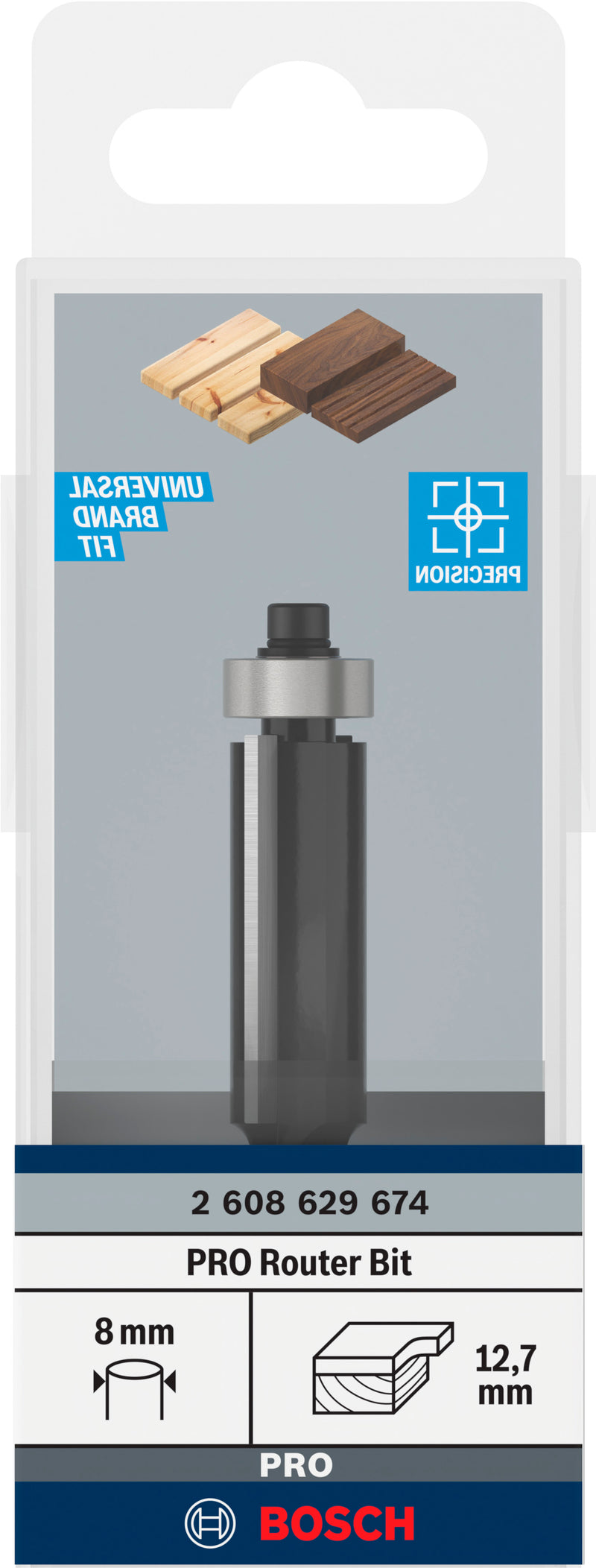 Bosch PRO Router Bit Flush Trim, Ø12.7xL40, Sh