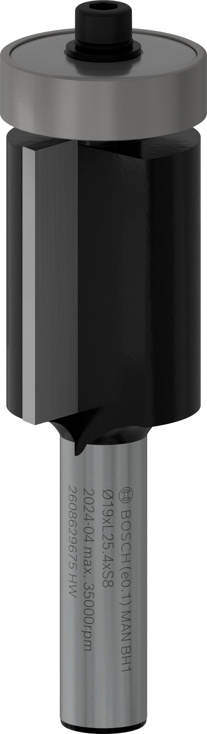 Broca de tupia Bosch PRO para acabamento nivelado, Ø19xL25,4, Sh