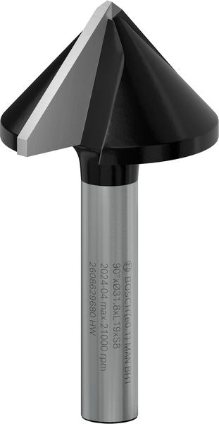 Bosch PRO Router Bit V-Groove, 90°xØ31.8, Shan