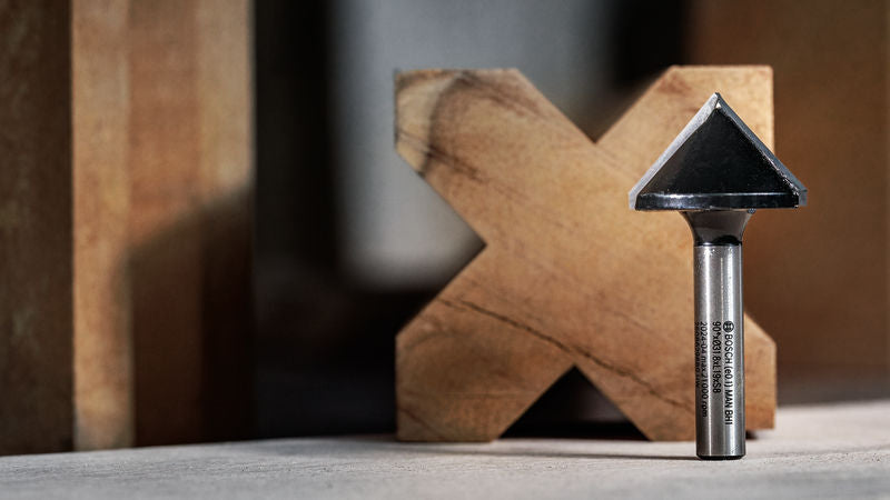 Bosch PRO Router Bit V-Groove, 90°xØ31.8, Shan