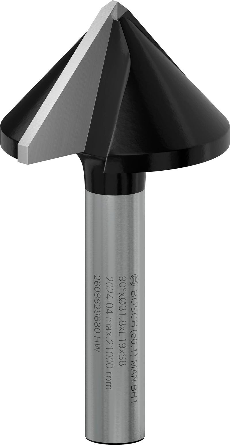 Bosch PRO Router Bit V-Groove, 90°xØ31.8, Shan