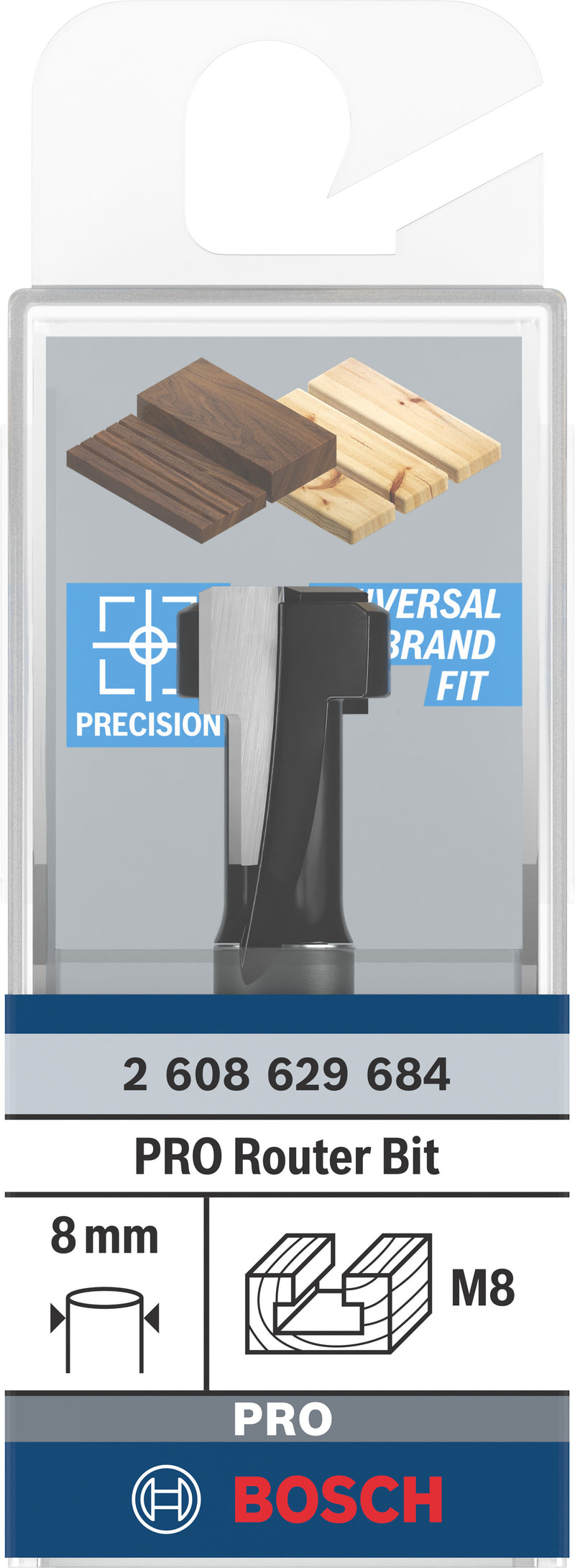 Bosch PRO Router Bit T slotting, Ø13.5xØ8.6, S