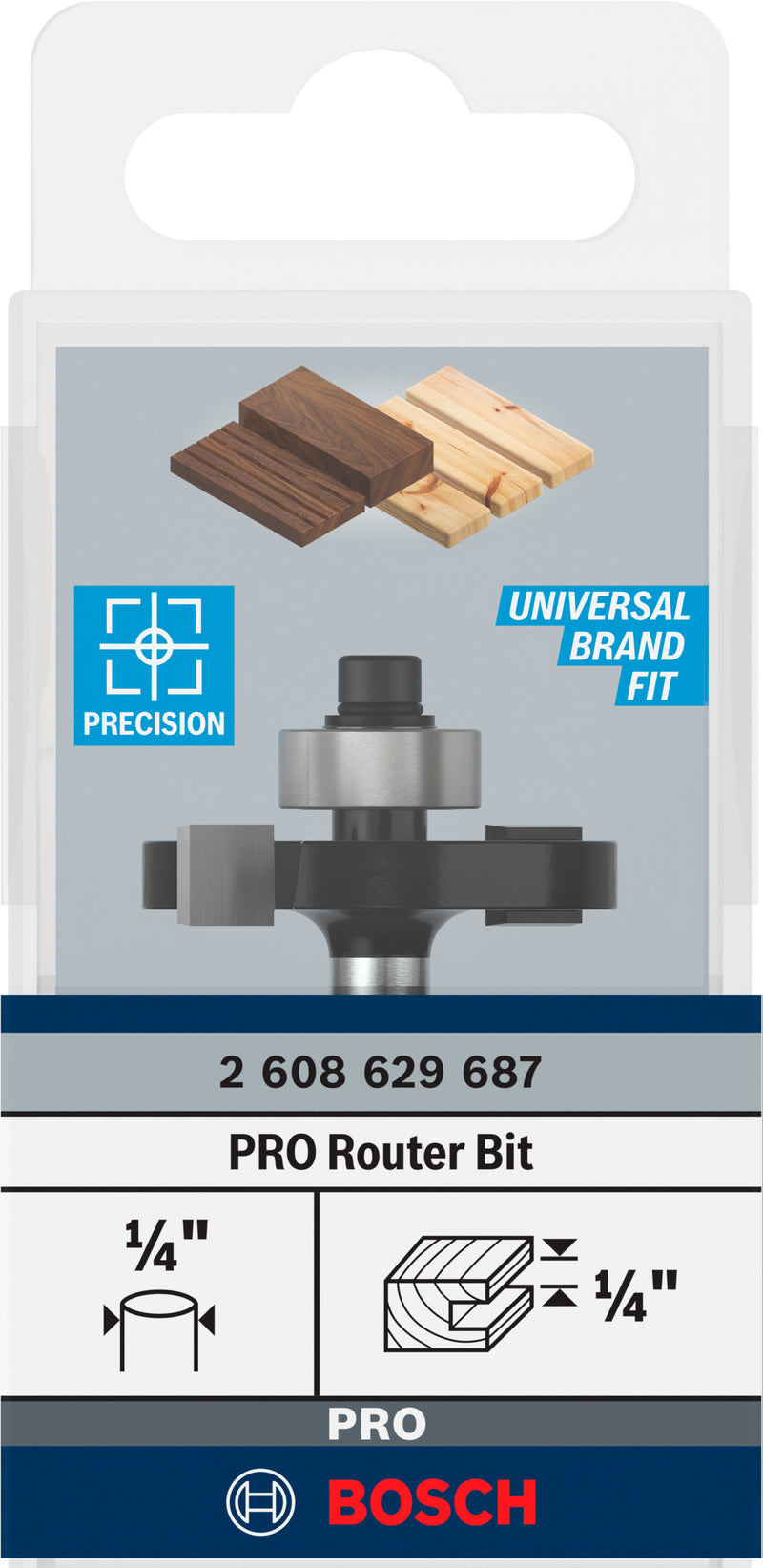 Bosch PRO Router Bit Slotting, L1/4'', Shank 1