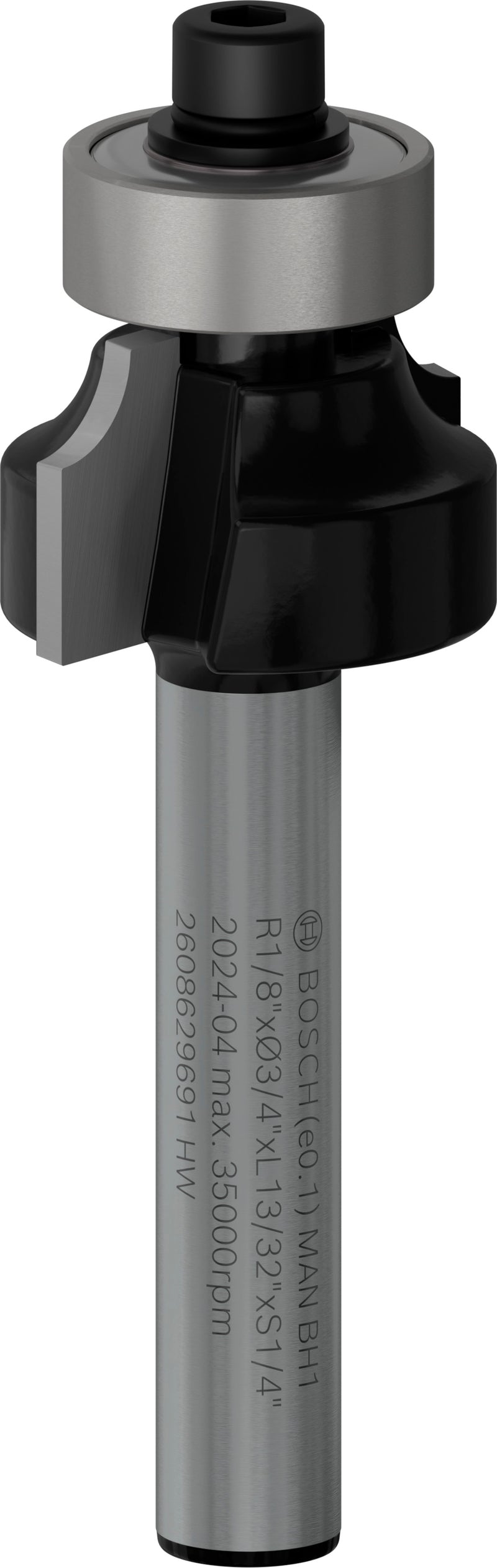 Fresa de arredondar, de meia barra Bosch Accessories (Fresa de arredondar para tupia PRO, R 1/8", encabadouro de 1/4")