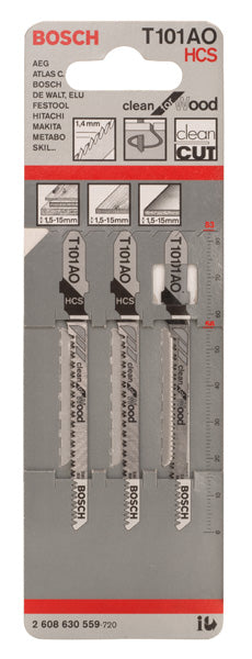 Bosch T101AO HCS Clean for Wood 3Pack