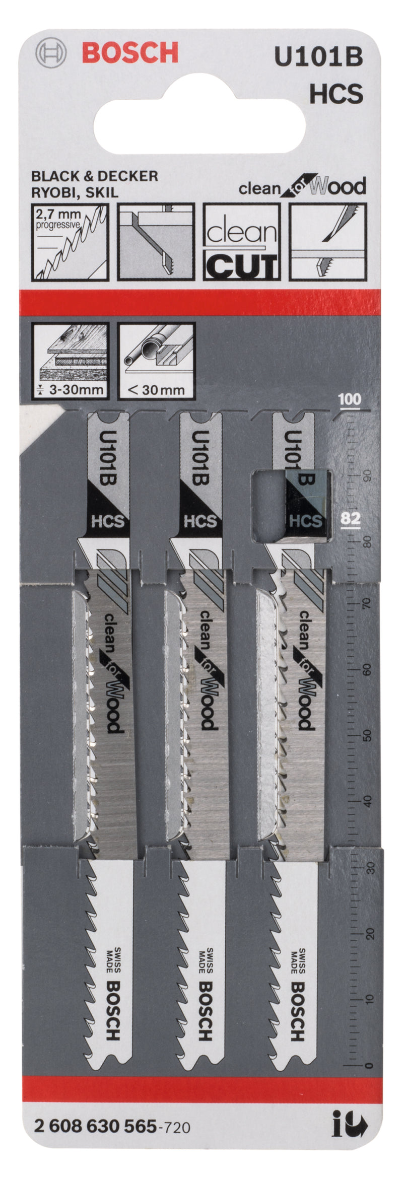 Bosch U101B HCS Clean for Wood 3Pack