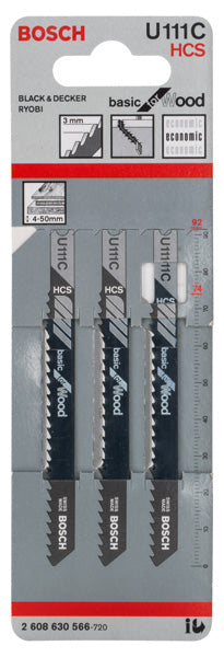 Bosch U111C HCS Basic for Wood 3Pack
