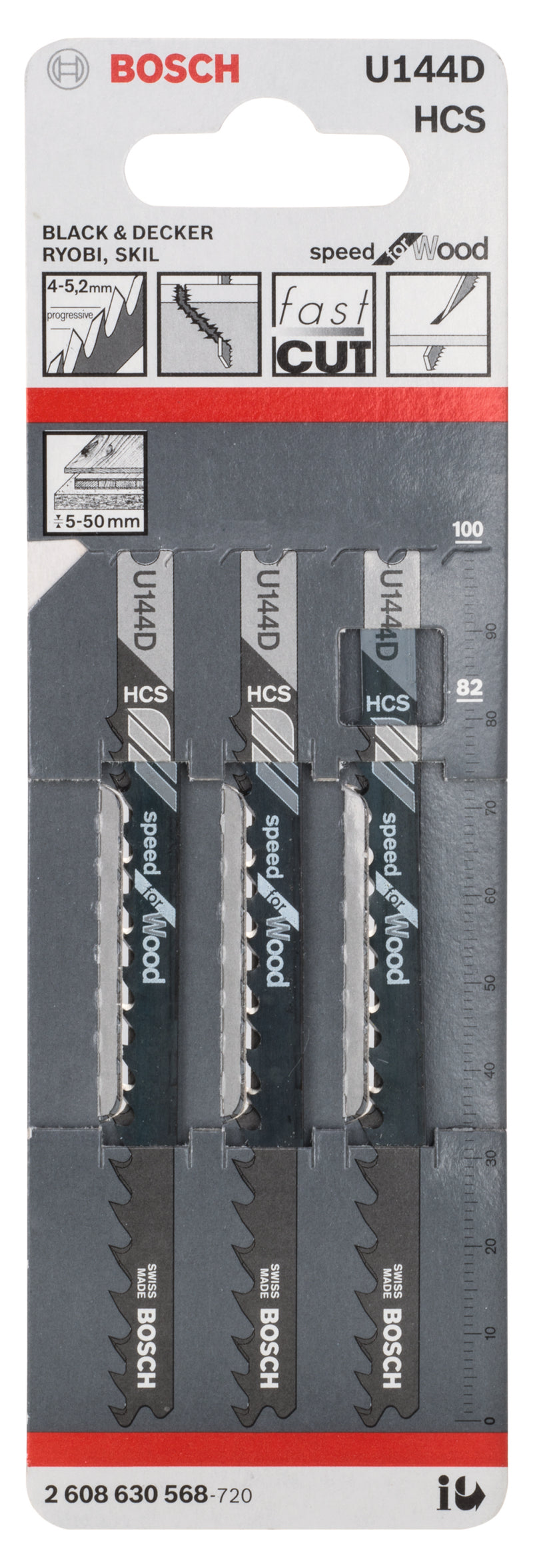 Bosch U144D HCS Speed for Wood 3Pack