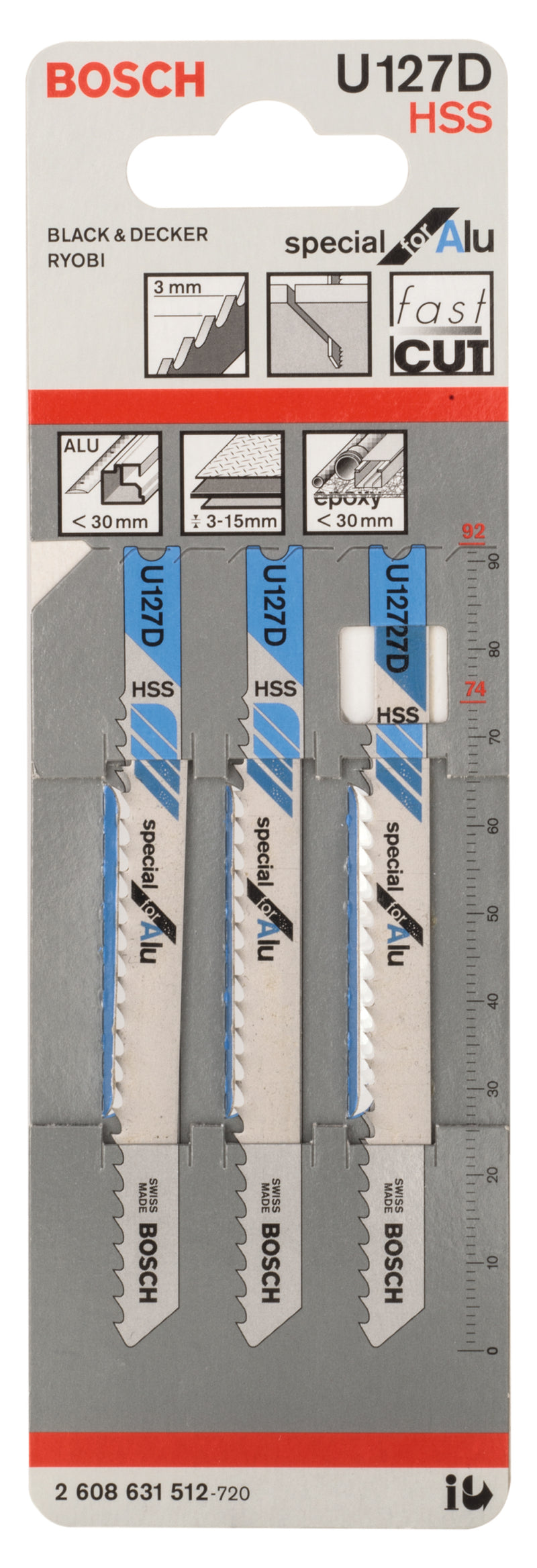 Bosch U127D HSS Special for Alu 3Pack