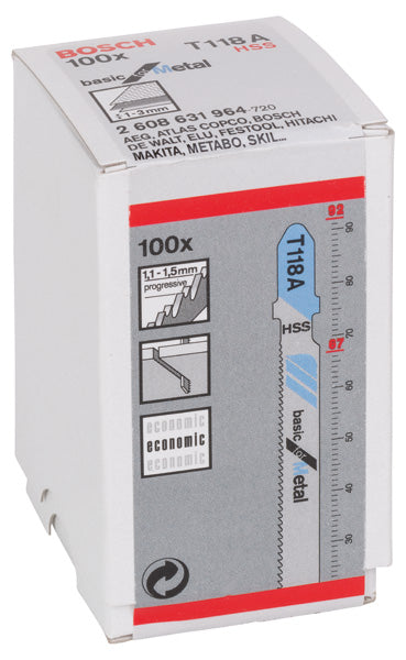 Bosch 118A HCS Basic for Metal 118 Pack