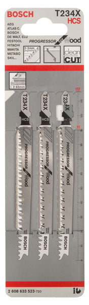 Bosch T234X HCS Progressor for Wood 3Pack