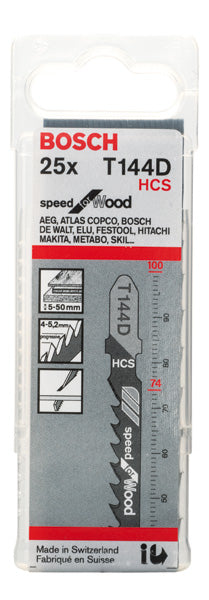 Bosch T144D HCS Speed for Wood 25Pack