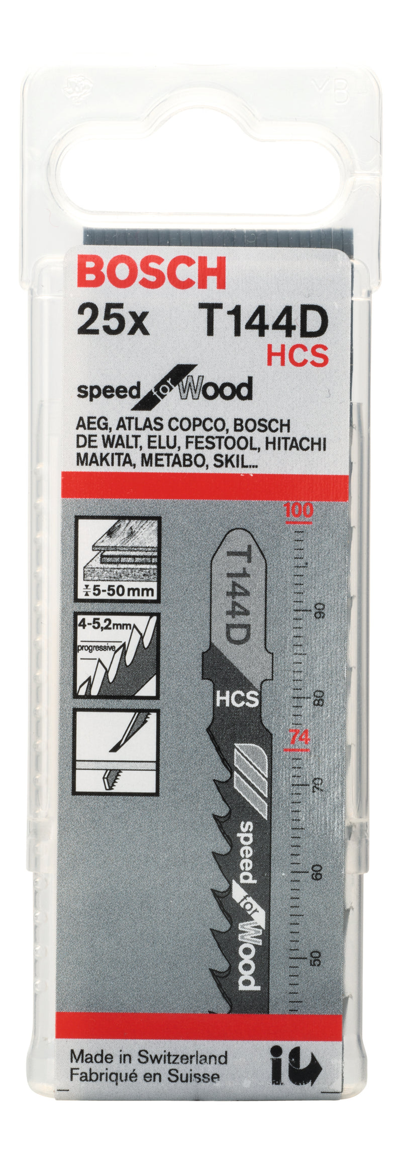 Bosch T144D HCS Speed for Wood 25Pack