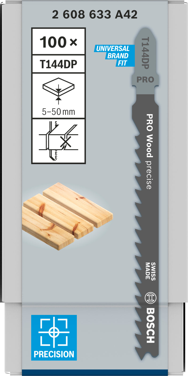 Bosch T144DP HCS Precision for Wood 100Pack