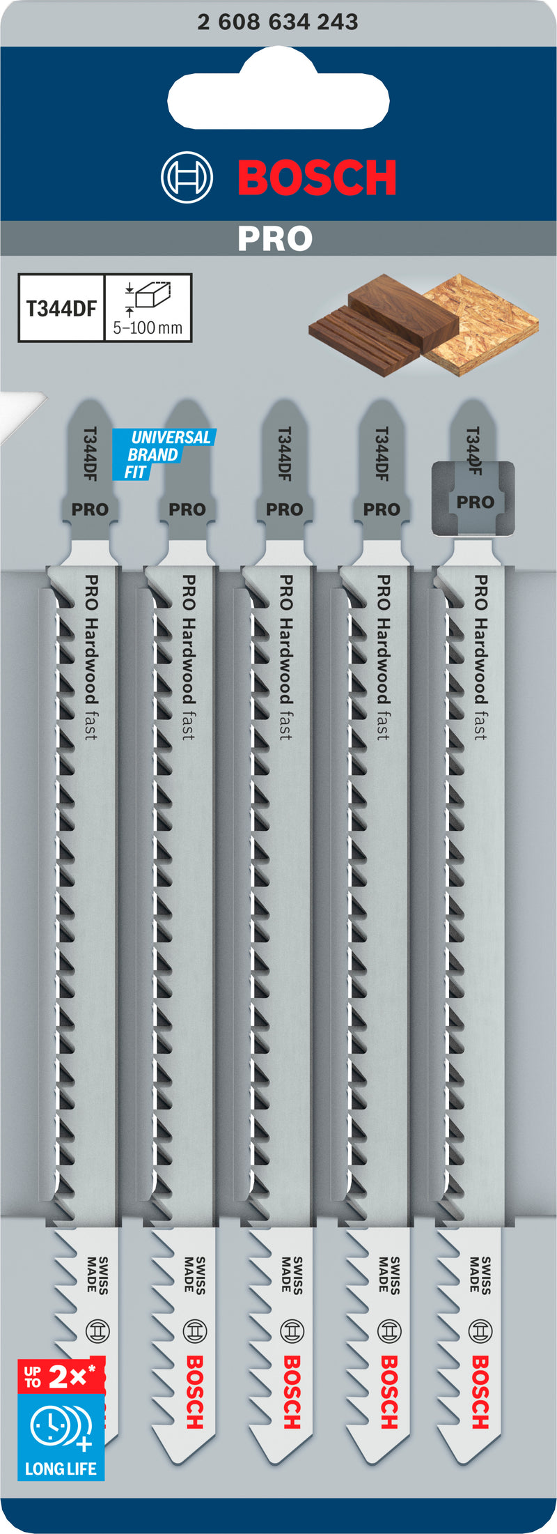 Bosch T344DF BIM Speed for Hard Wood 5Pack