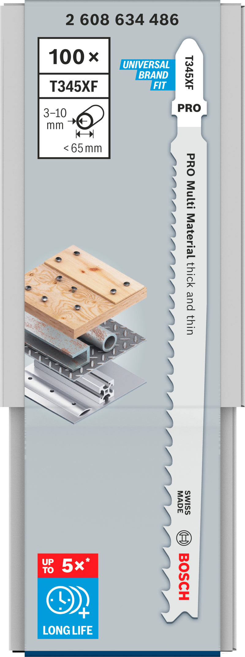 Bosch T345XF HCS Progr. for Wood 100Pack