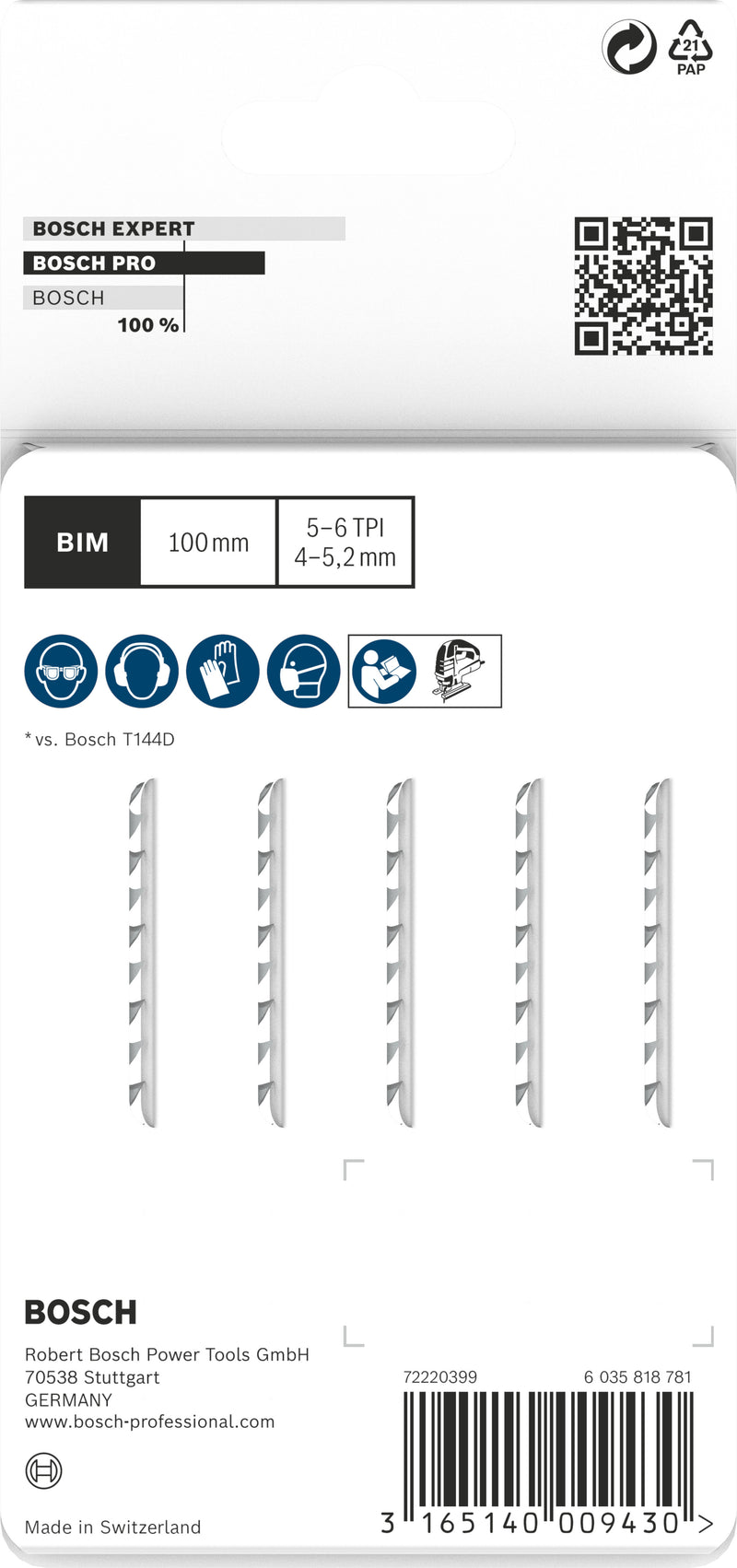 Bosch Saw Blade Set RB - 5ER T 144 DF