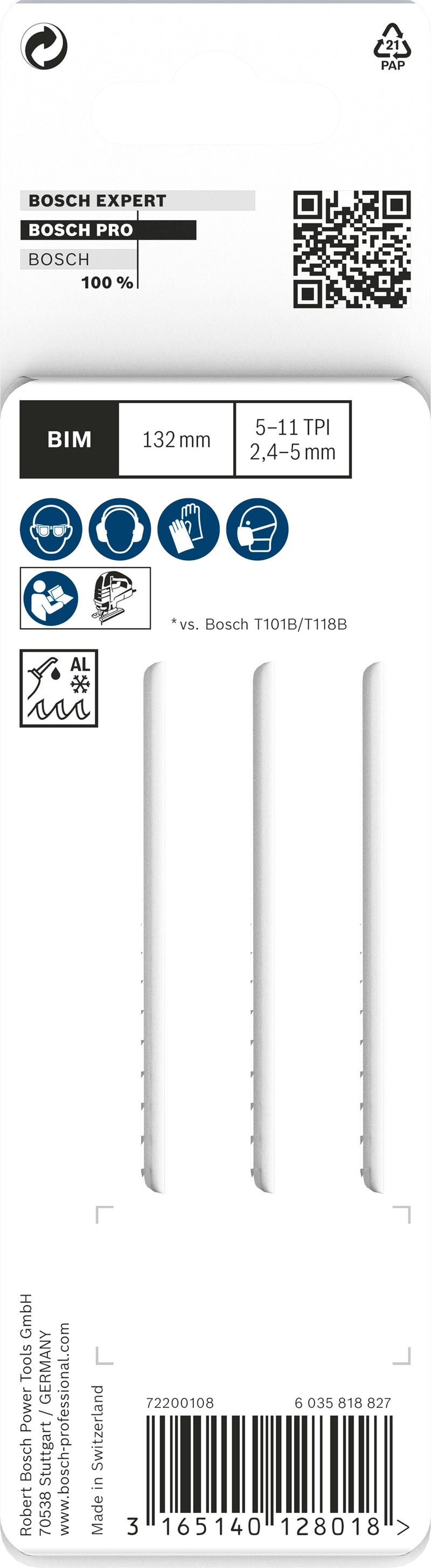 Lâminas de serra tico-tico Bosch T345XF - 132 mm PRO Multi Material (x3)