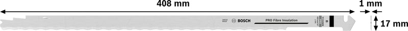 Hoja de sierra tándem con aislamiento de fibra Bosch PRO, 408 mm, 2 uds.