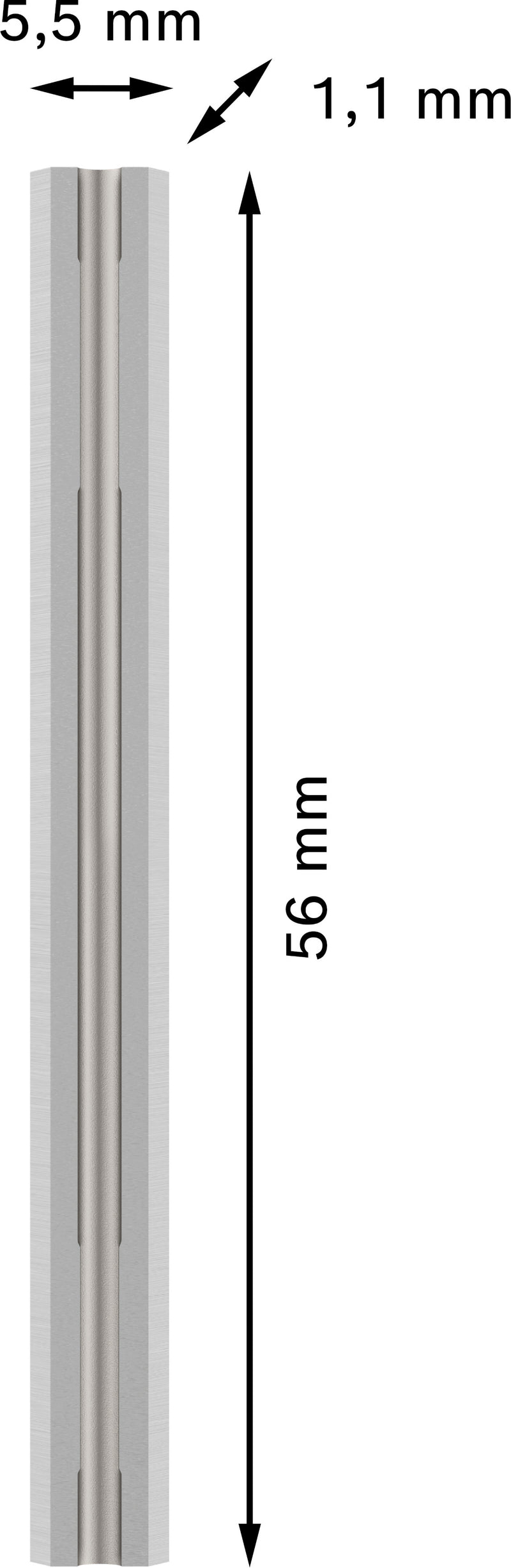 Cuchilla cepilladora Bosch PRO, 1,1 x 5,5 x 56 mm (10 piezas)