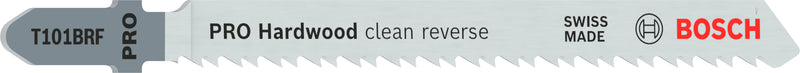 Bosch PRO Hardwood clean reverse jigsaw blade T101BRF, 100 mm, 3 pcs.