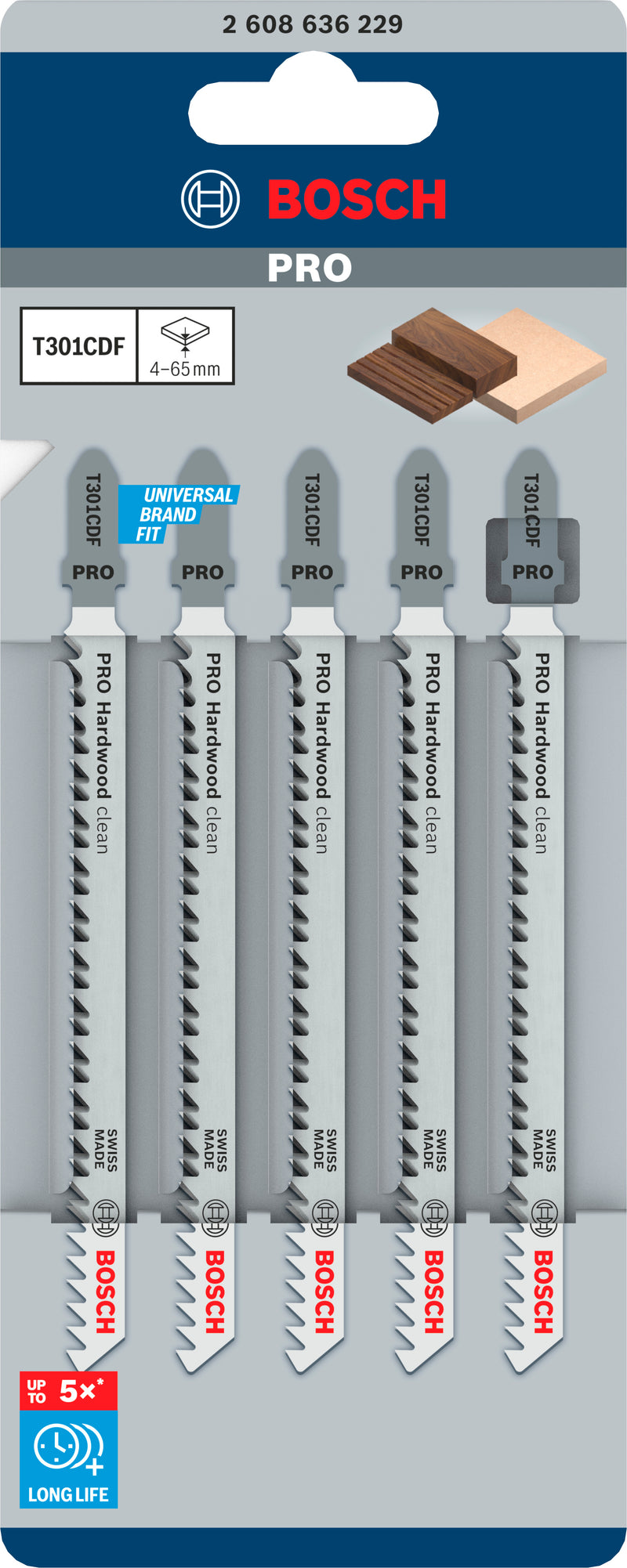 Bosch T301CDF BIM Clean for Hard Wood 5Pack