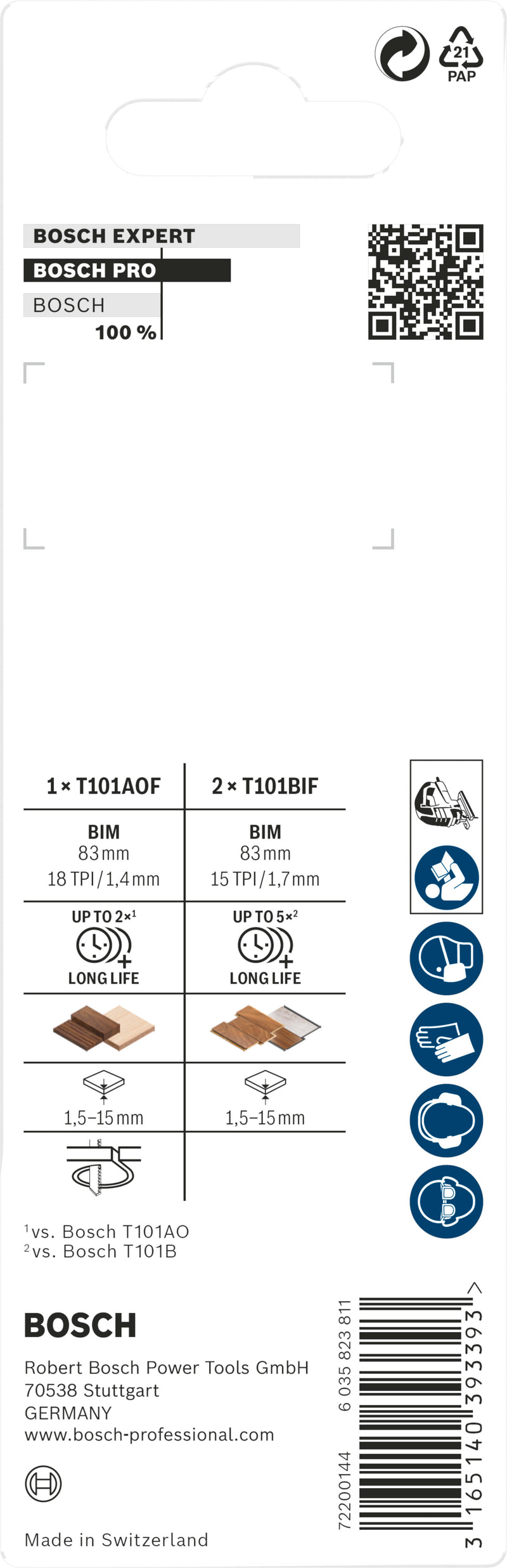 Bosch JSB 3pc set for Laminate T101BIF/T101AOF