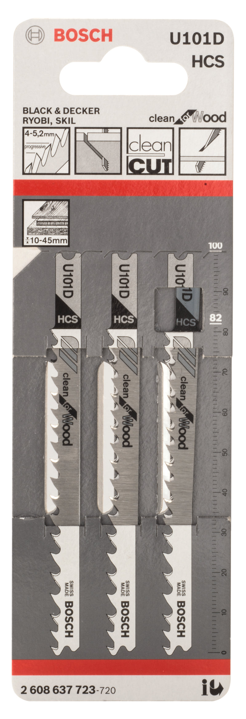 Bosch U101D HCS Clean for Wood 3Pack